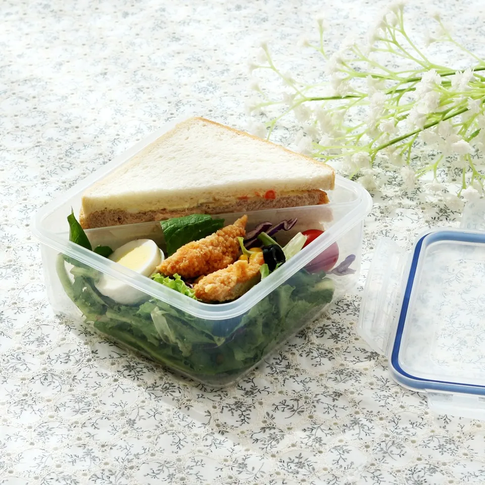 lock&lock 샌드위치 보관용기 1.2L 김밥 샐러드 도시락 밀폐용기 (HPL979T)